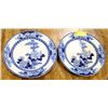Image 1 : 2 ANTIQUE FLOW BLUE PLATES BEECH & HANCOCK SIAM