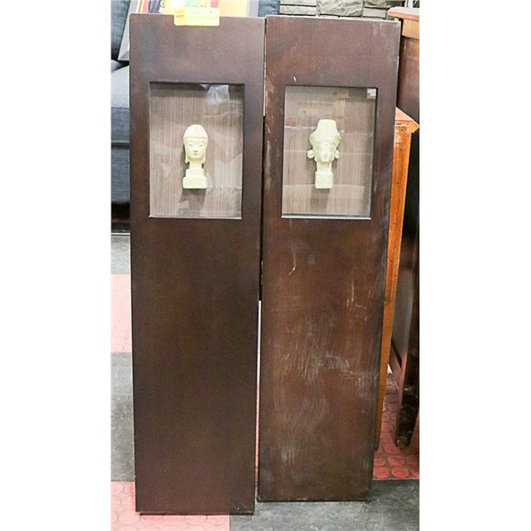 BOMBAY COMPANY BUDDHA IN SHADOW BOX I AND II