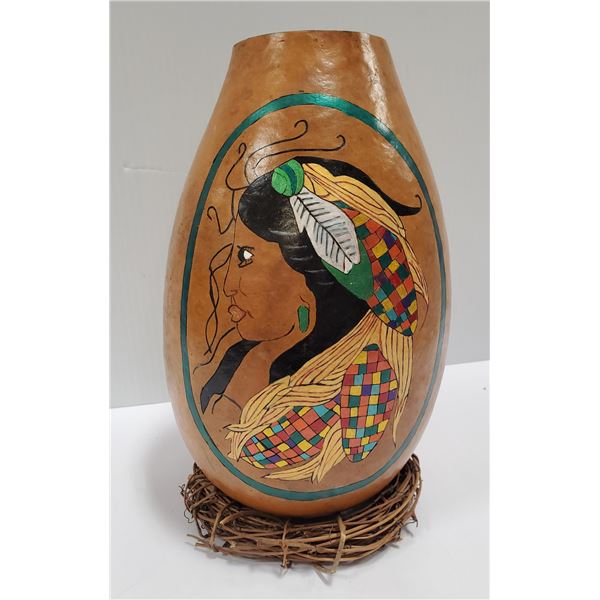 HAND PAINTED GORD DECORATIVE ORNAMENT, 12" TALL