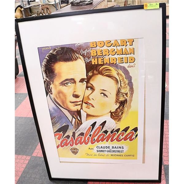 CASABLANCA  FRAMED MOVIE POSTER