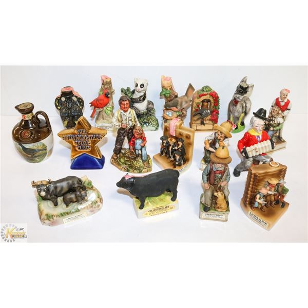 ASSORTMENT OF HARD ALCOHOL DECANTERS