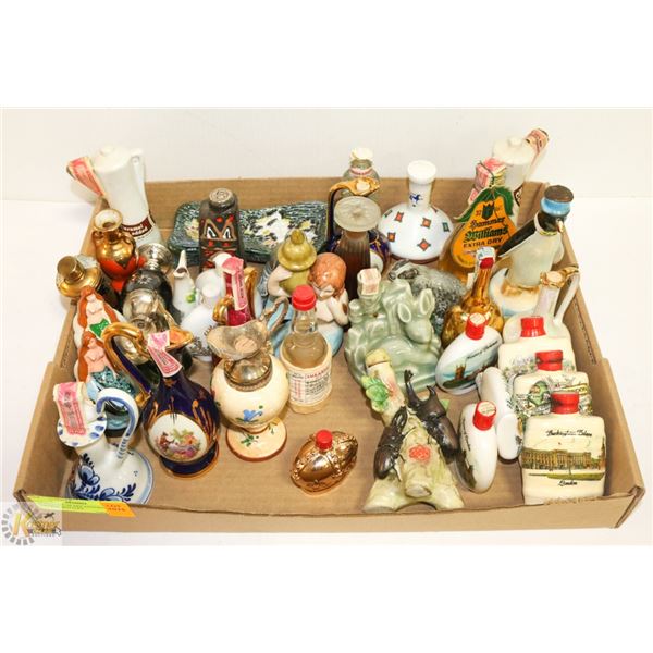 MIXED LOT OF DECANTERS AND THEMED BOTTLES