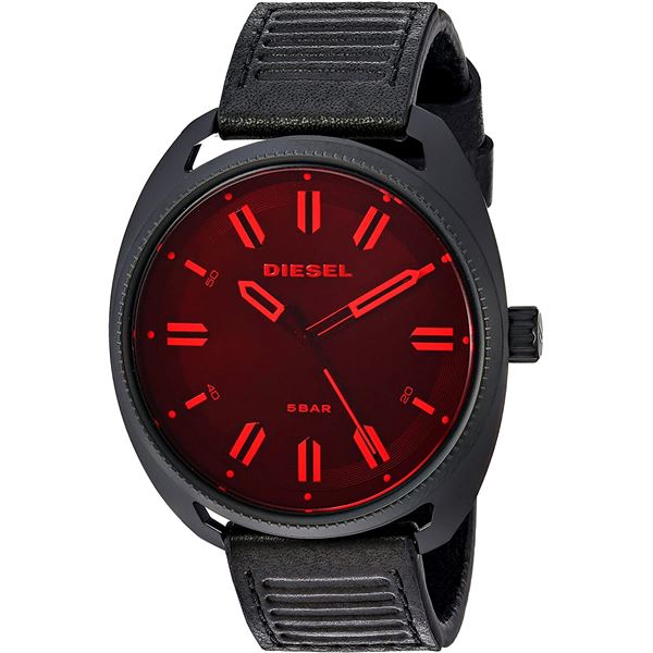 NEW DIESEL 45MM LEATHER STRAP WATCH MSRP $229