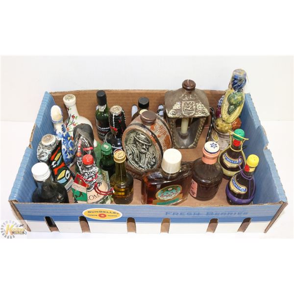 LARGE ASSORTMENT OF MINIATURE BOTTLES  WINE