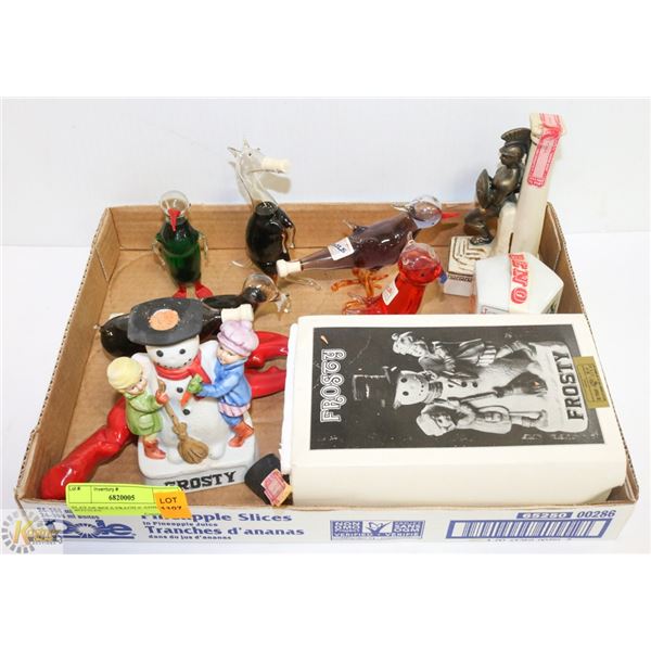 FLAT OF BOLS FRAGILE ANIMAL BOTTLES