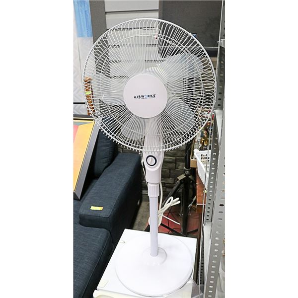 AIRWORKS FLOOR FAN - 3-SPEED, OSCILLATING,
