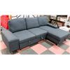 Image 5 : DARK GREY FABRIC SECTIONAL WITH HIDE-A-BED