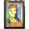 Image 1 : PICASSO VINTAGE STYLE ART SIGNED FRAMED PICTURE