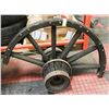 Image 1 : 1/2 OF AN ANTIQUE WOODEN WAGON WHEEL