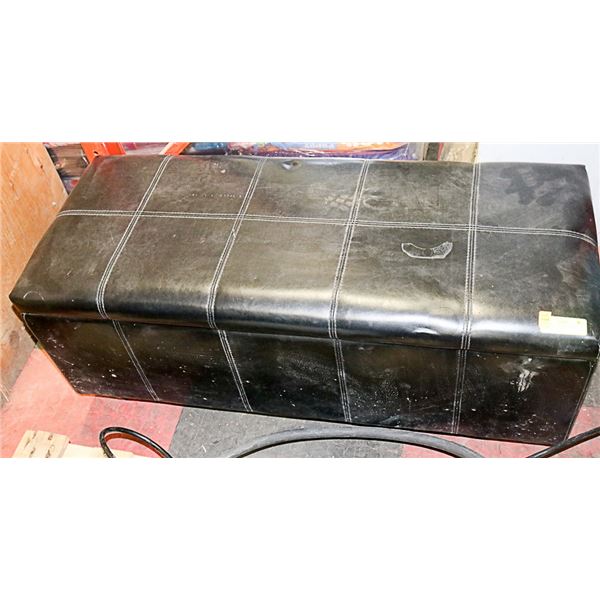 LEATHERETTE BENCH WITH STORAGE