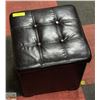 Image 1 : BROWN LEATHERETTE OTTOMAN WITH INTERNAL STORAGE