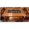Image 2 : GLASS TOP COFFEE TABLE WITH  SIDE TABLES