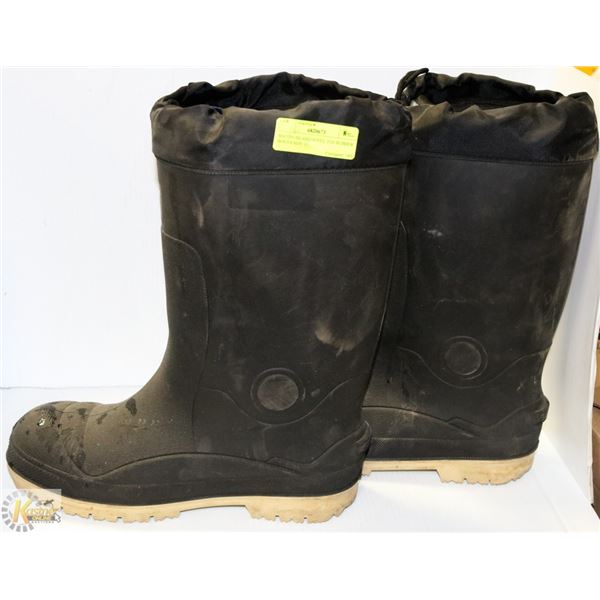 BAFFIN ISLAND STEEL TOE RUBBER BOOTS SIZE 10