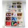 Image 1 : TRAY OF ASSORTED GLASS BEADS CZECH BEADS VINT