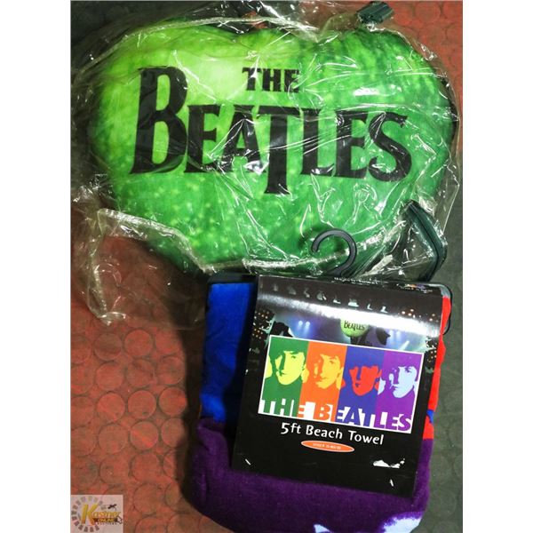 BEATLES APPLE PILLOW IN BAG -  5 BEACH TOWEL