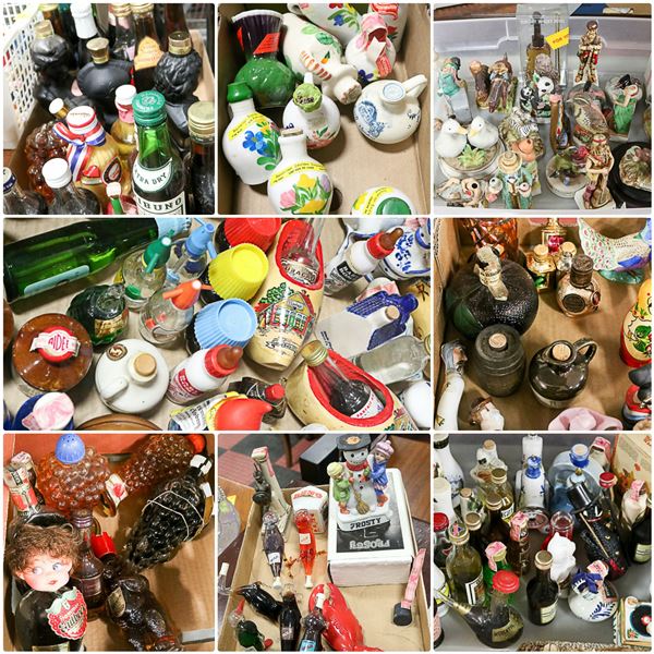 FEATURED COLLECTIBLE BOTTLES WITH LIQUOR