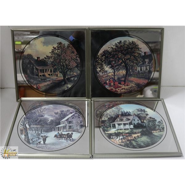 4 PC VINTAGE COUNTRY HOME MIRRORS
