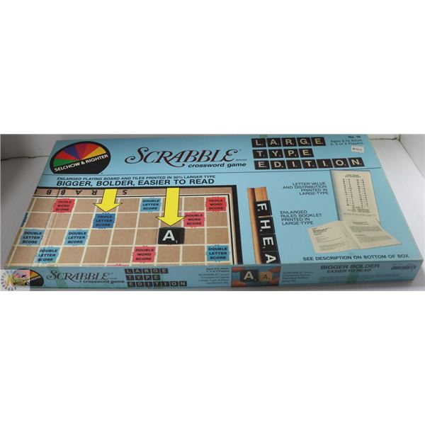 RARE VINT SCRABBLE LARGE PRINT TYPE