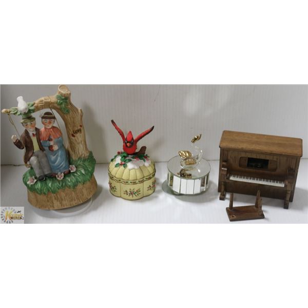 BOX OF VINTAGE COLLECTABLE MUSIC BOXES