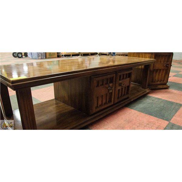 COFFEE TABLE WITH STORAGE COMPARTMENT PLUS 2 SIDE