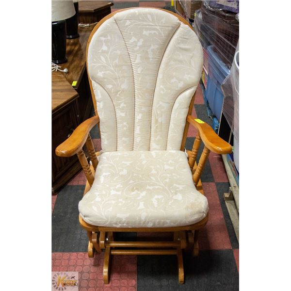 WOODEN ROCKING CHAIR WITH CUSHION