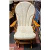 Image 1 : WOODEN ROCKING CHAIR WITH CUSHION