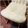 Image 2 : WOODEN ROCKING CHAIR WITH CUSHION