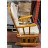 Image 3 : WOODEN ROCKING CHAIR WITH CUSHION