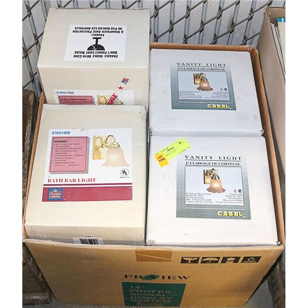 LOT OF 9 WALL LIGHTS