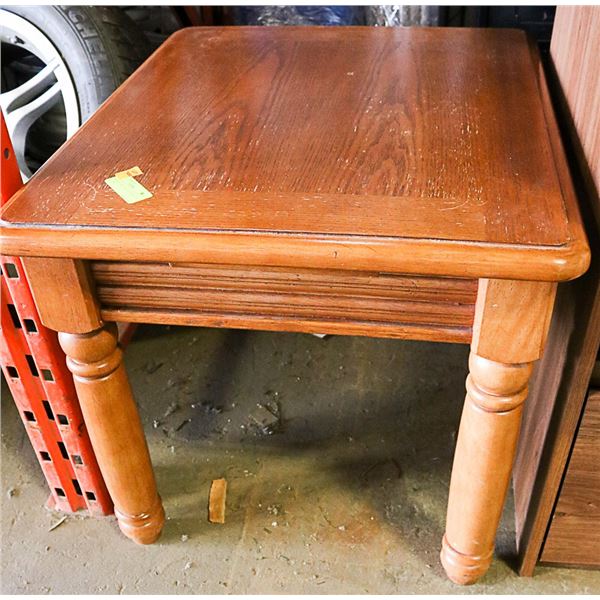 WOODEN END TABLES (26"W X 22"D X 21"H)
