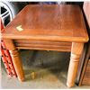 Image 1 : WOODEN END TABLES (26"W X 22"D X 21"H)
