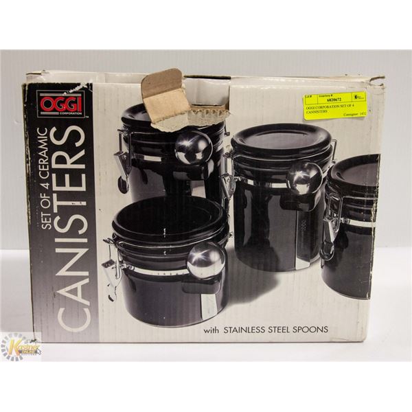 OGGI CORPORATION SET OF 4 CANNISTERS