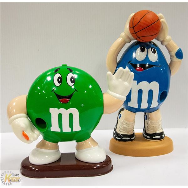 2 M&MS CANDY DISPENSERS.