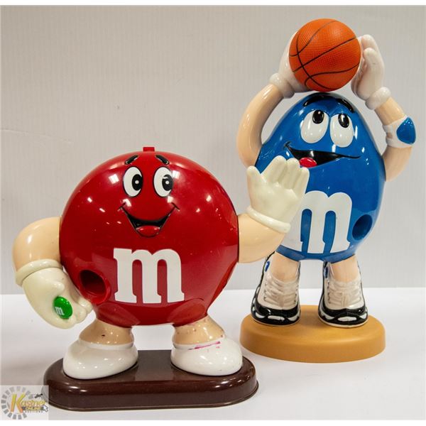 2 M&MS CANDY DISPENSERS.