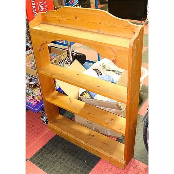 WOODEN SHELVING UNIT