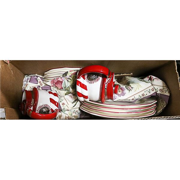 BOX OF VARIOUS DISHES