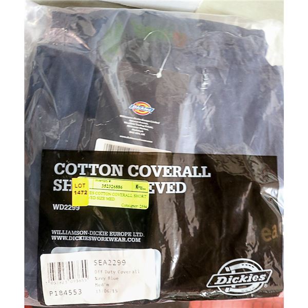 DICKIES COTTON COVERALL SHORT SLEEVED SIZE MED