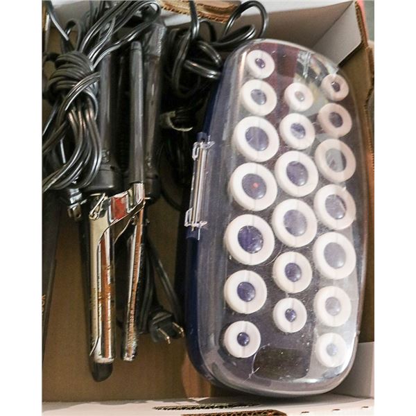 FLAT WITH HOT ROLLER SET, 2 PROFESSIONAL CURLING
