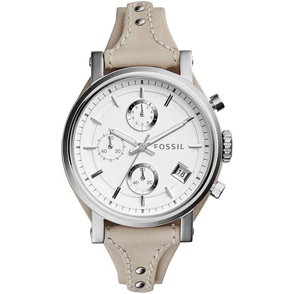 NEW FOSSIL TRIPLE CHRONO 38MM WHITE DIAL MSRP $245