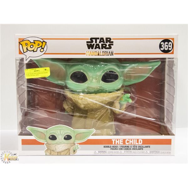 STAR WARS POP SUPER SIZE BABY YODA FIGURE, NEW