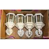 Image 1 : LOT OF 4 OUTDOOR LANTERN STYLE LIGHT FIXTURES