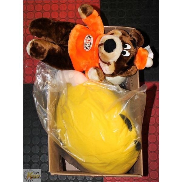A & W  AND M & M STUFFED TOYS