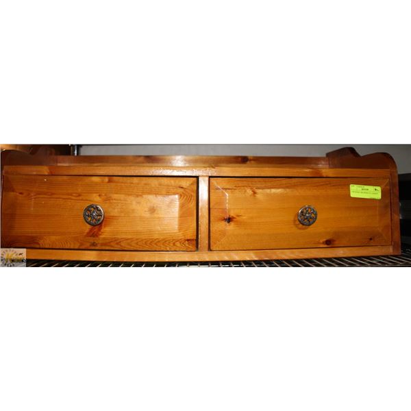 2 WOODEN DRAWERS IN CABINET