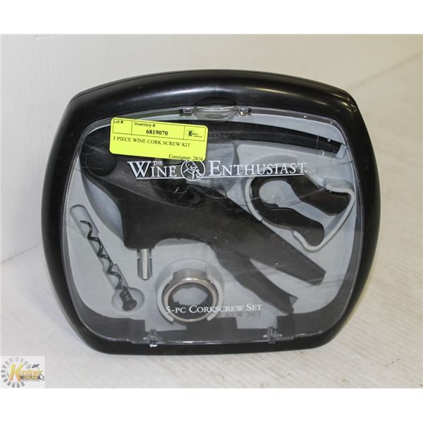 5 PIECE WINE CORK SCREW KIT