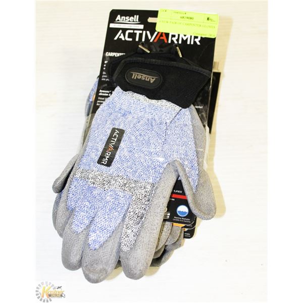 4 NEW PAIR OF CARPENTER GLOVES