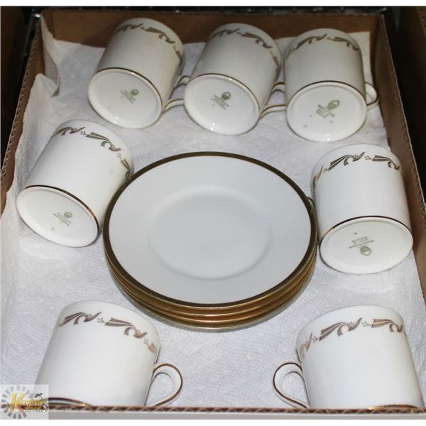 7 WEDGE WOOD DEMITRASSE CUPS WITH PLATES