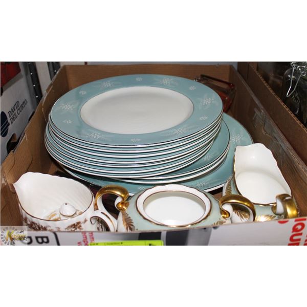 TRAY OF VINTAGE CHINA