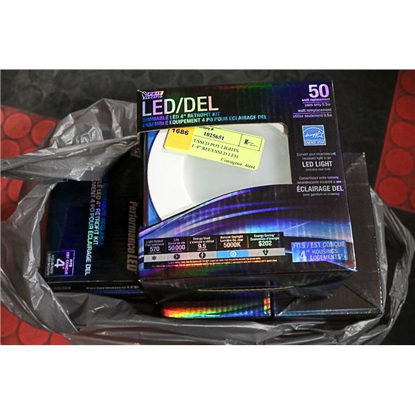 4 LED RECESSED POT LIGHTS DIMMABLE 4" RECESSED LED