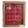 Image 1 : WOOD SHADOW BOX COIN DISPLAY, WITH GLASS LID