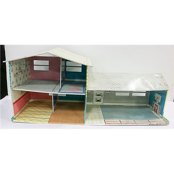 1960'S CHILDRENS LARGE PLAY TIN HOUSE